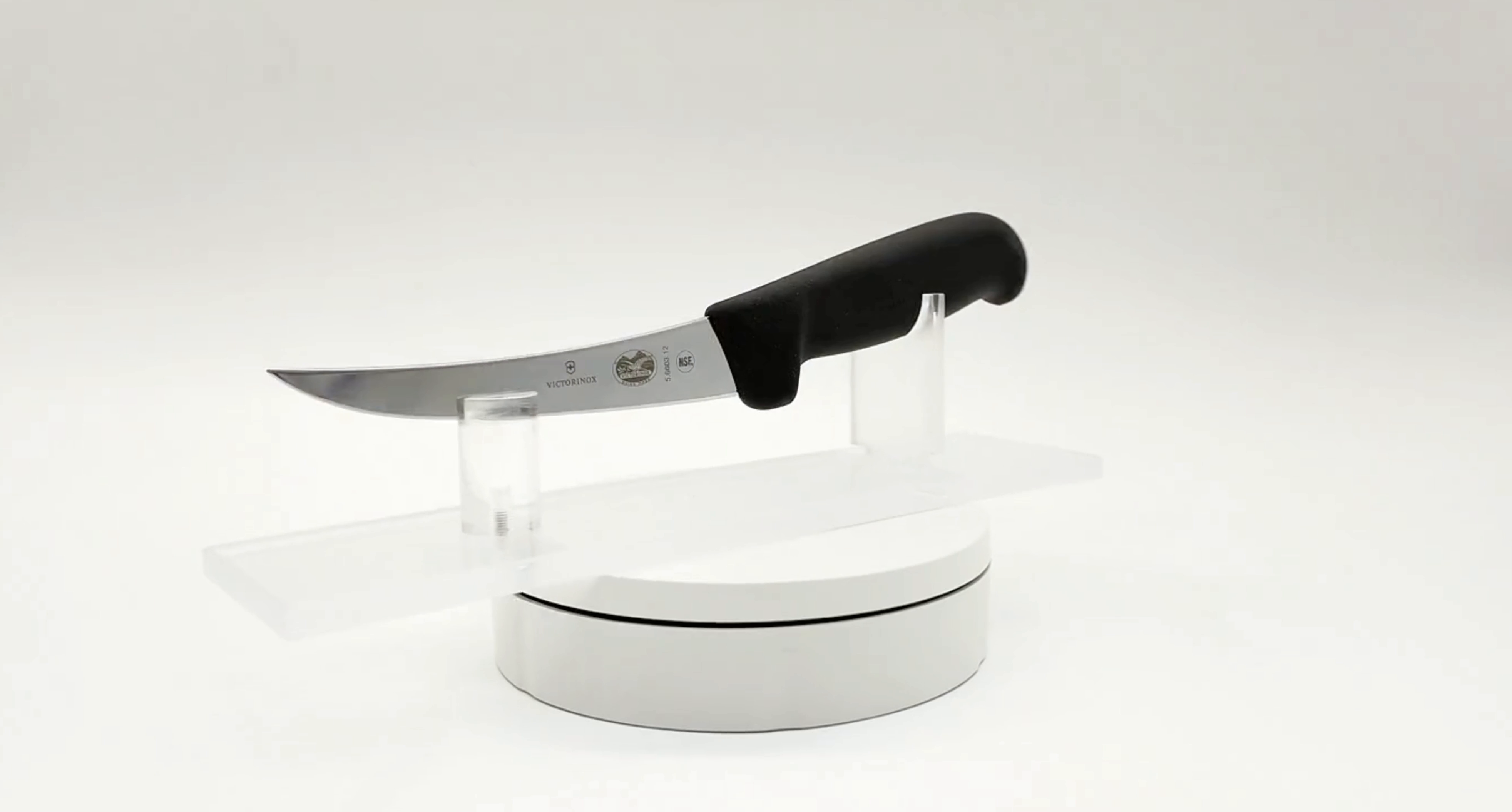 Victorinox 5 inch boning knife angle view - butchers professional blade