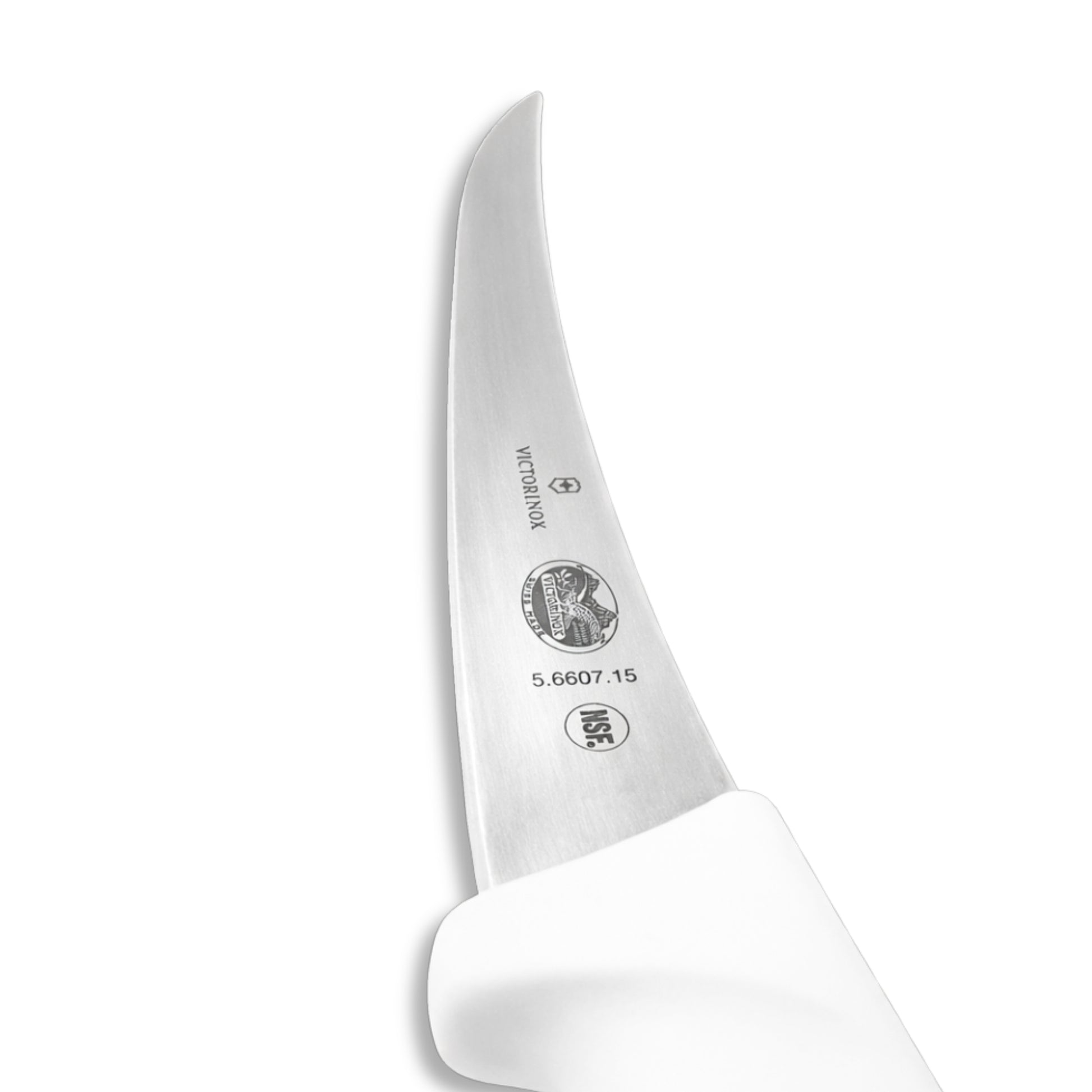 Victorinox 6 Inch White Handle Narrow Curved Boning Knife - Commercial Butcher Boning Knife