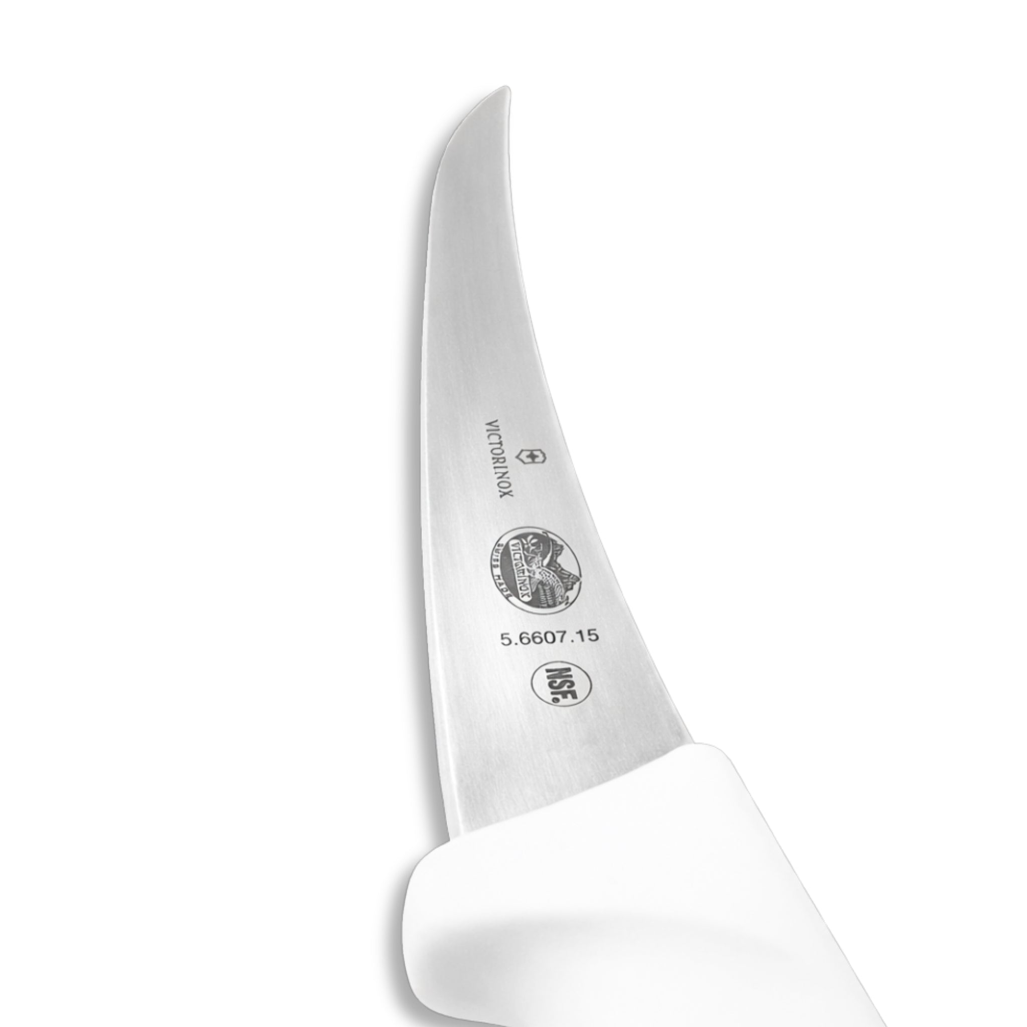 Victorinox 6 Inch White Handle Narrow Curved Boning Knife - Commercial Butcher Boning Knife