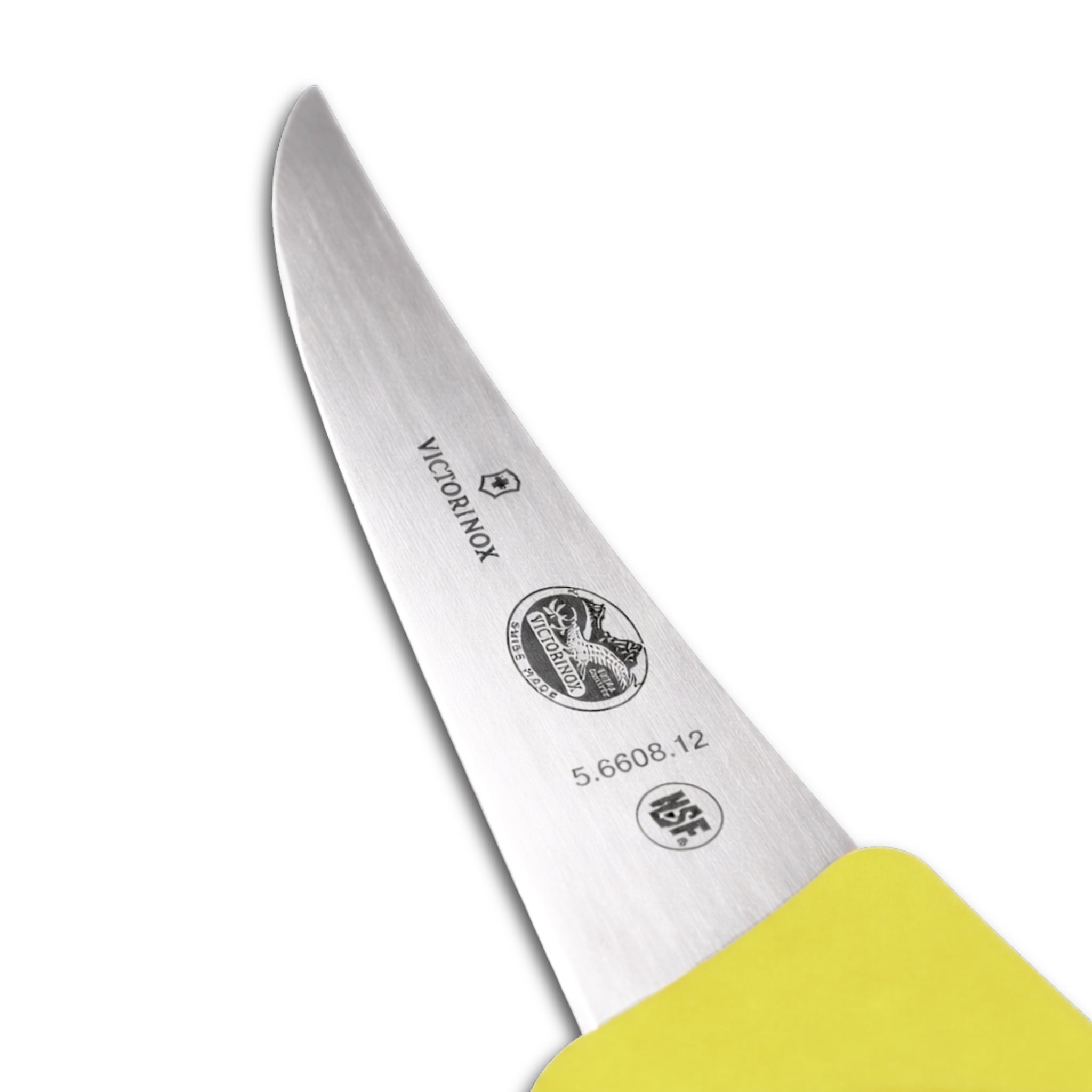 Victorinox 5 Inch Narrow Curved Boning Knife Yellow - Commercial Butcher Meat Boning