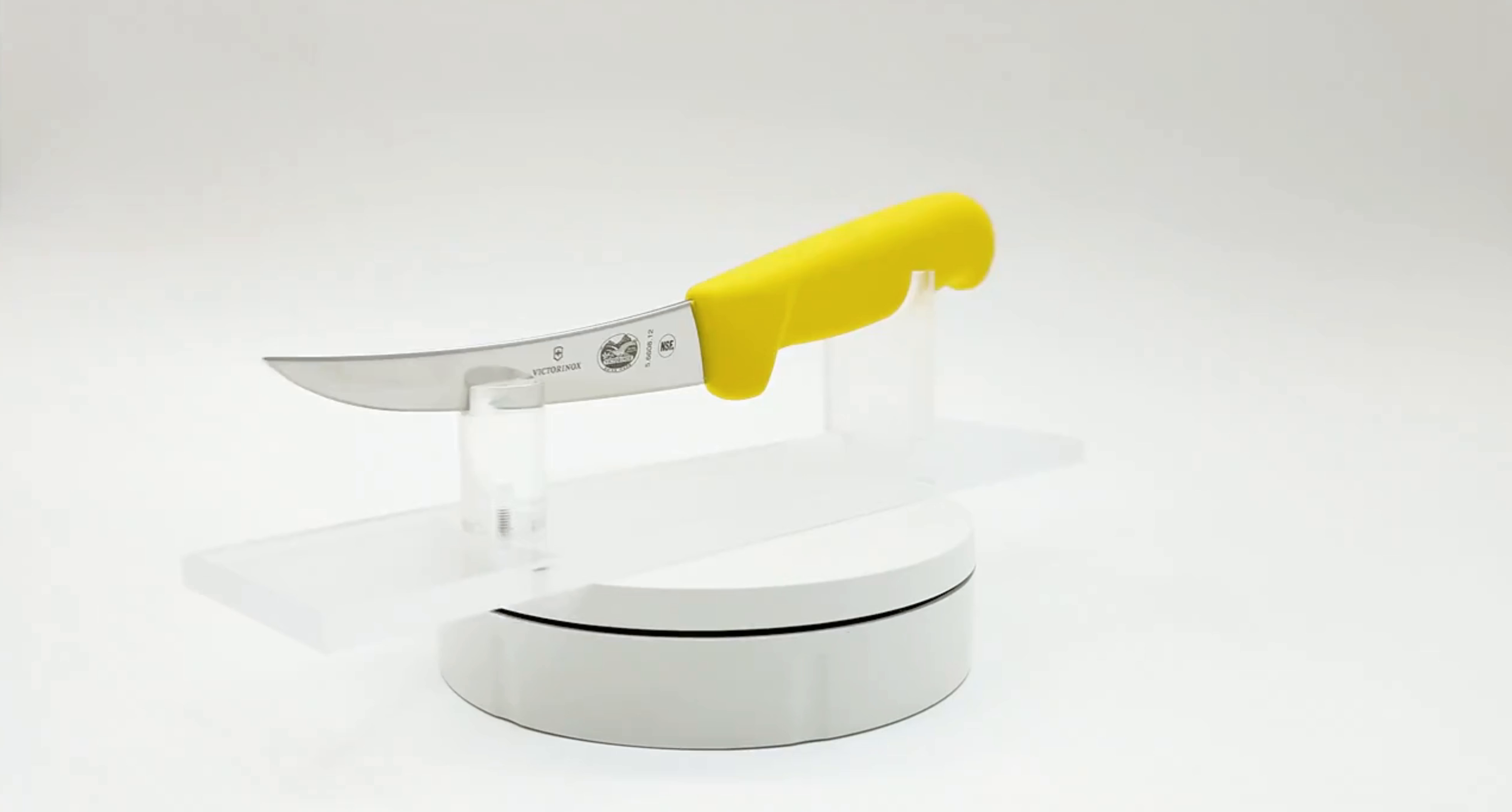 Victorinox 5 Inch Narrow Curved Boning Knife Yellow 360 View 01 - Butcher Knife