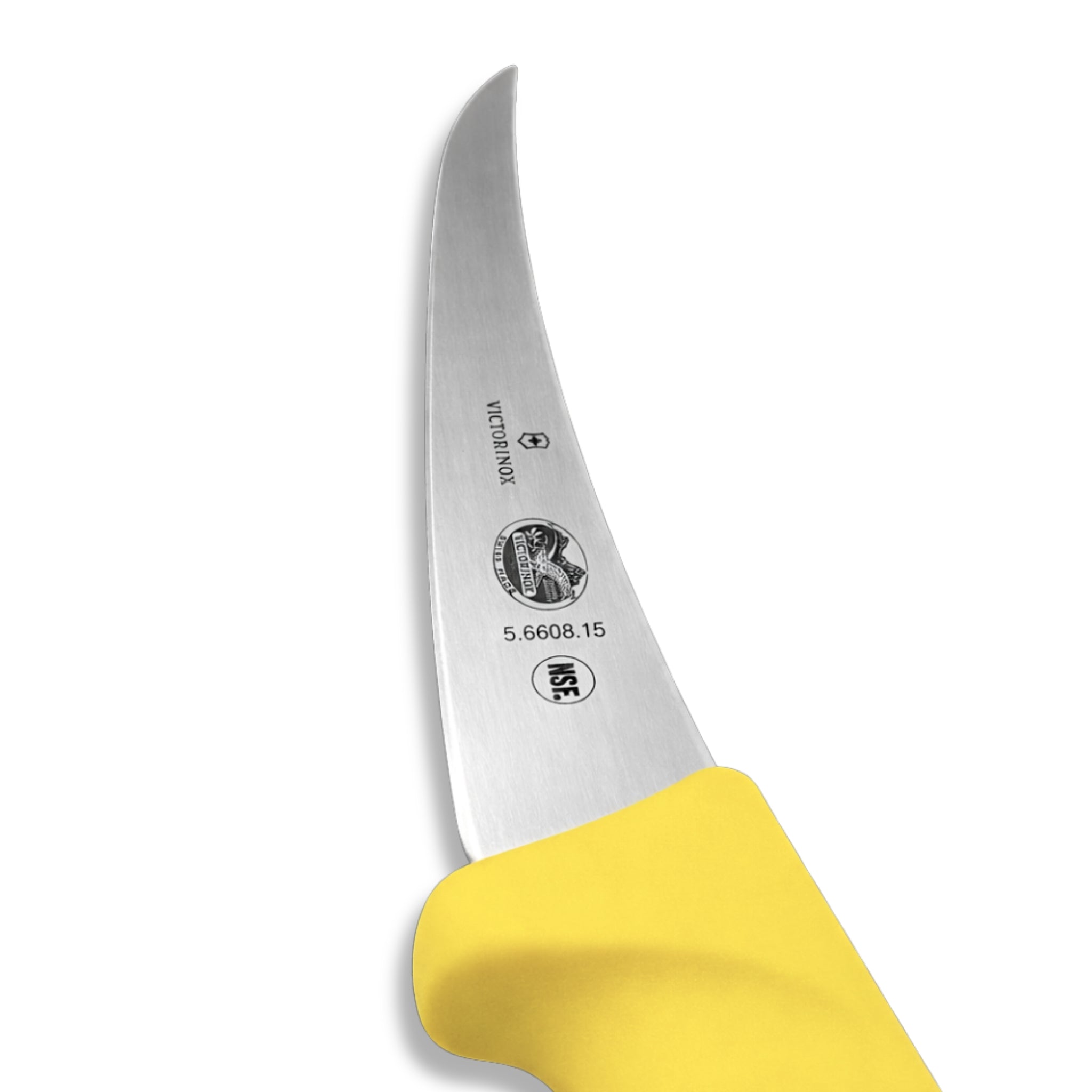 Victorinox 6 Inch Narrow Curved Boning Knife Yellow - Commercial Butcher Meat Boning