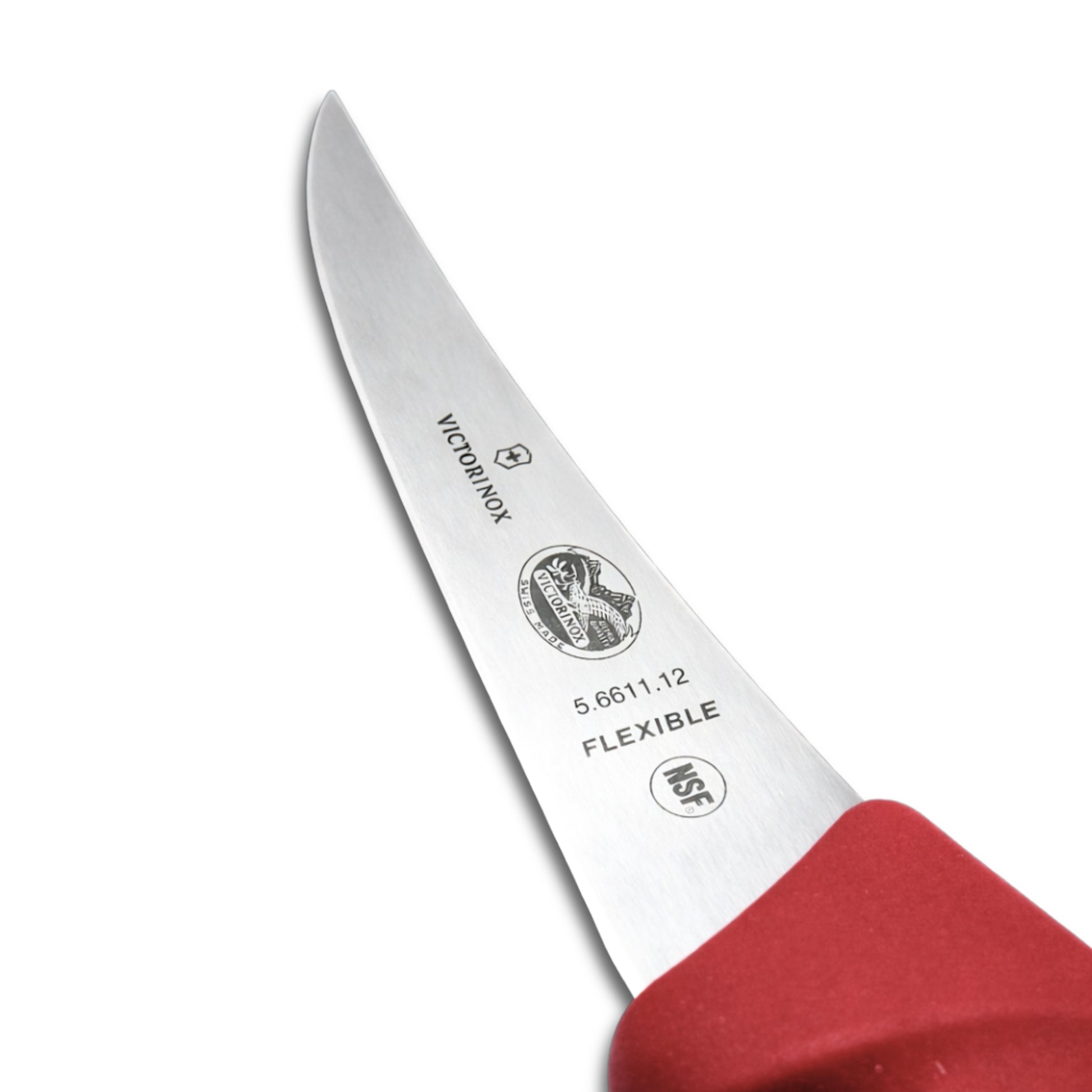Victorinox 5 Inch Curved Flexible Boning Knife Red - Commercial Butcher Meat Boning