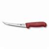 Victorinox 5 Inch Narrow Curved Flexible Boning Knife Red - Professional Butcher Boning Knife