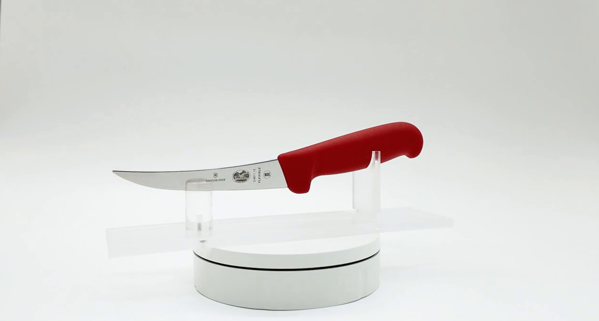 Victorinox 5 Inch Narrow Curved Flexible Boning Knife Red 360 View 04 - Butcher Knife
