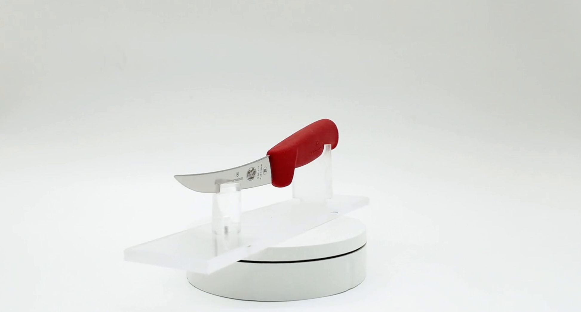Victorinox 5 Inch Narrow Curved Flexible Boning Knife Red 360 View 12 - Butcher Knife
