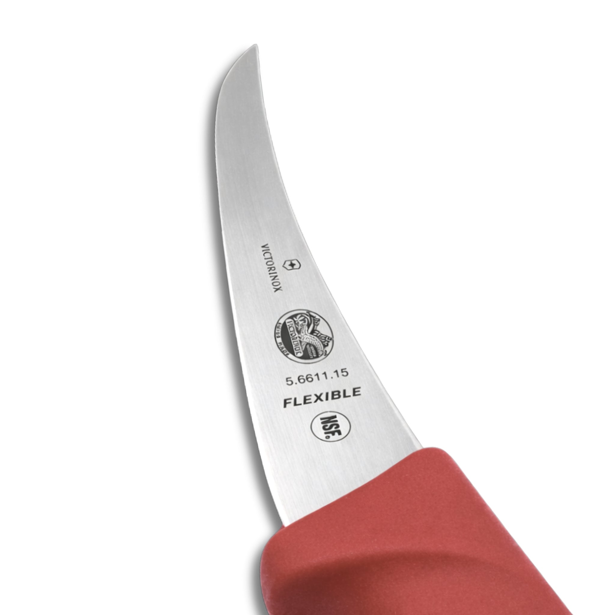 Victorinox 6 Inch Curved Flexible Boning Knife Red - Commercial Butcher Meat Boning