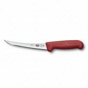 Victorinox 6 Inch Narrow Curved Flexible Boning Knife Red - Professional Butcher Boning Knife