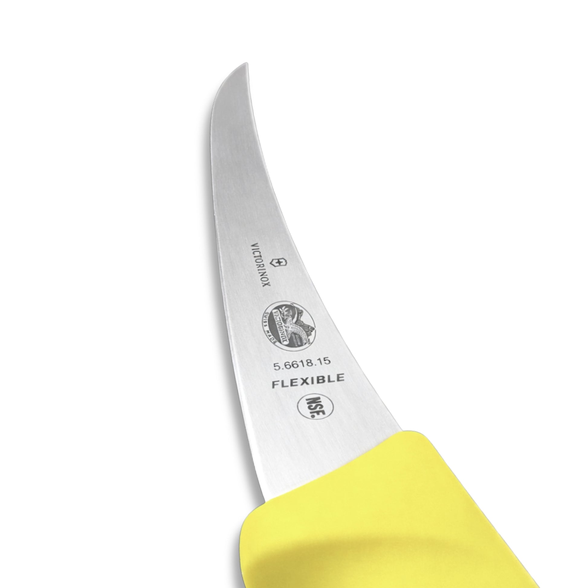 Victorinox 6 Inch Curved Flexible Boning Knife Yellow - Commercial Butcher Meat Boning