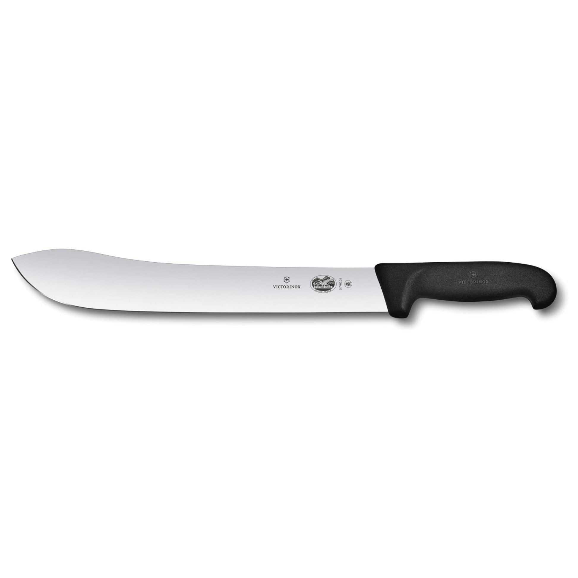 Victorinox 14 Inch Black Handle Butchers Steak Knife - Professional Commercial Butcher Knife