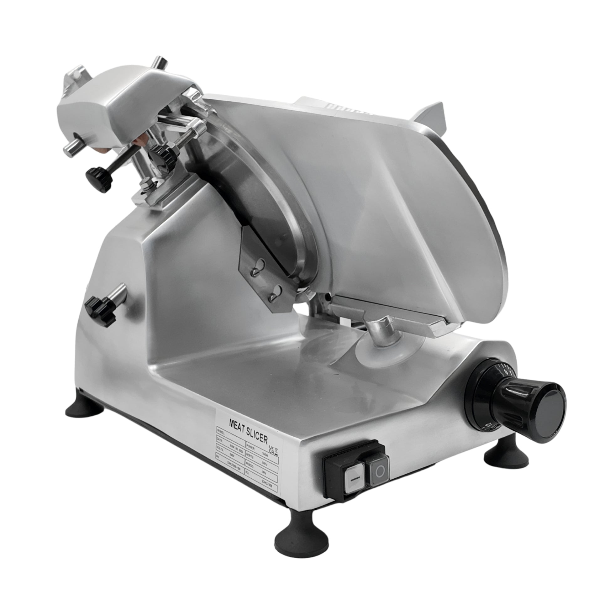 Infernus 195mm Meat Slicer Top View - Professional Butcher Shop Meat Slicing Machine