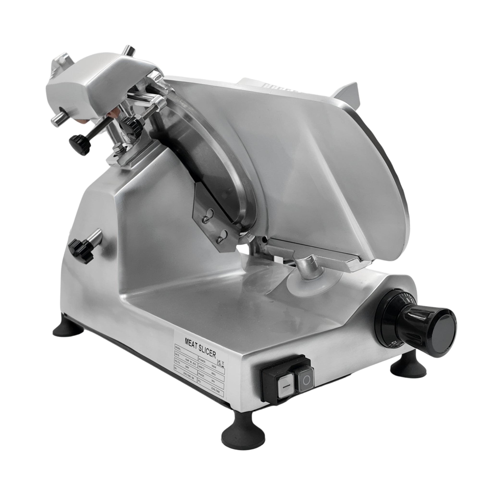 Infernus 195mm Meat Slicer Top View - Professional Butcher Shop Meat Slicing Machine