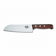 Victorinox 7 Inch Santoku Knife Wood Finish Gift Box - Professional Chef Kitchen Knife