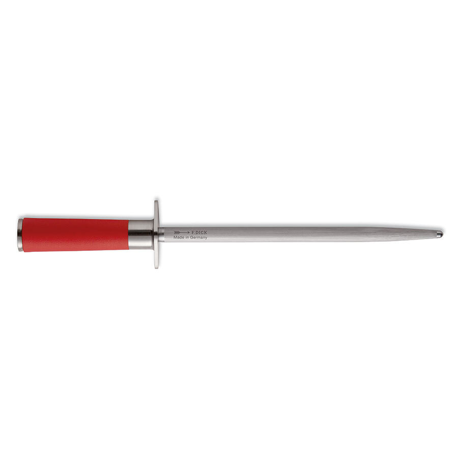 F Dick Red Spirit Sharpening Steel - Professional Butcher Knife Honing Steel