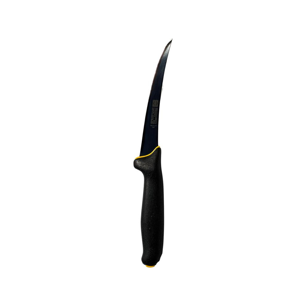 Eicker 15cm curved stiff boning knife Profi black - butchers professional knife