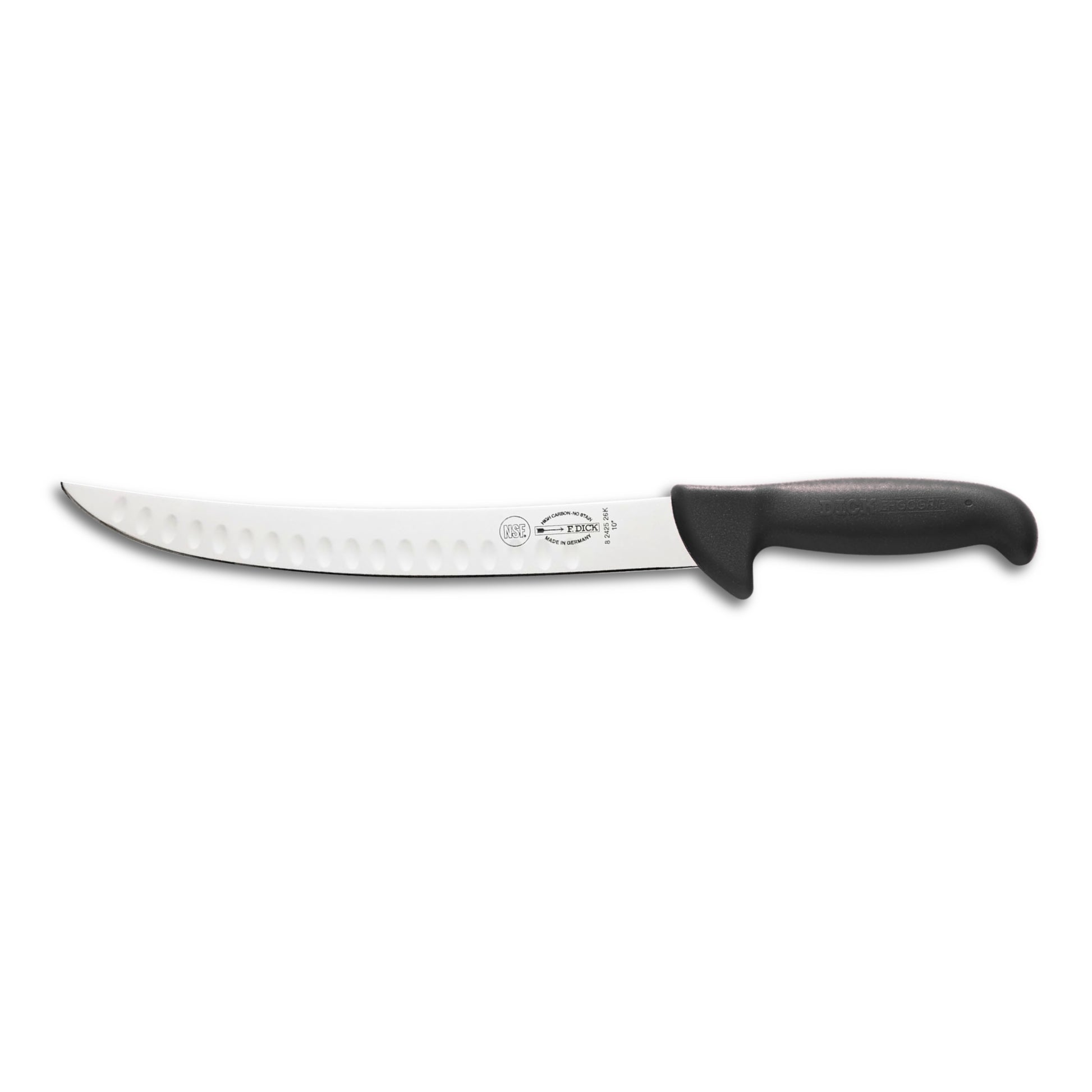 F Dick 10 Inch Butcher Knife Soft Black Handle - Professional Commercial Butcher Knife