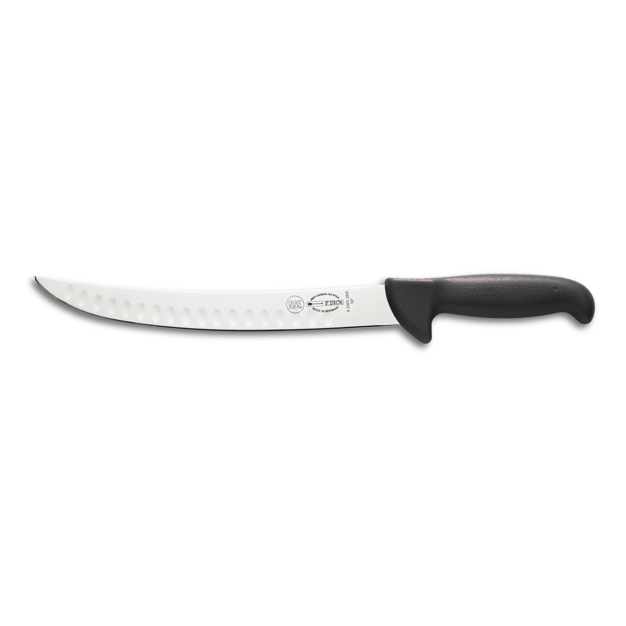 F Dick 10 Inch Butcher Knife Soft Black Handle - Professional Commercial Butcher Knife