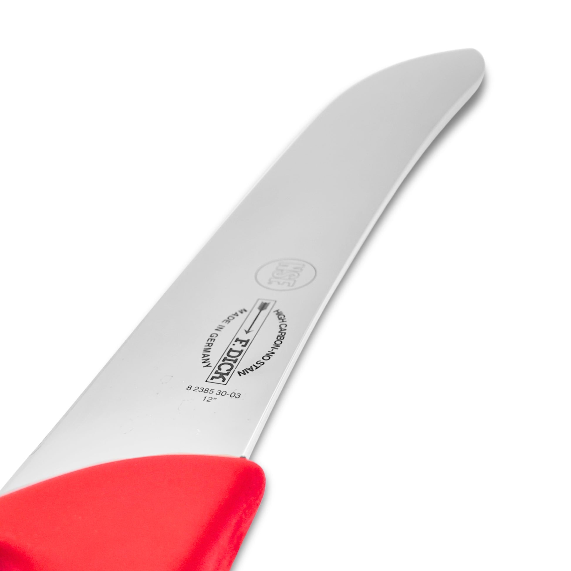 F Dick 12 inch steak knife close-up - butchers meat slicing knife