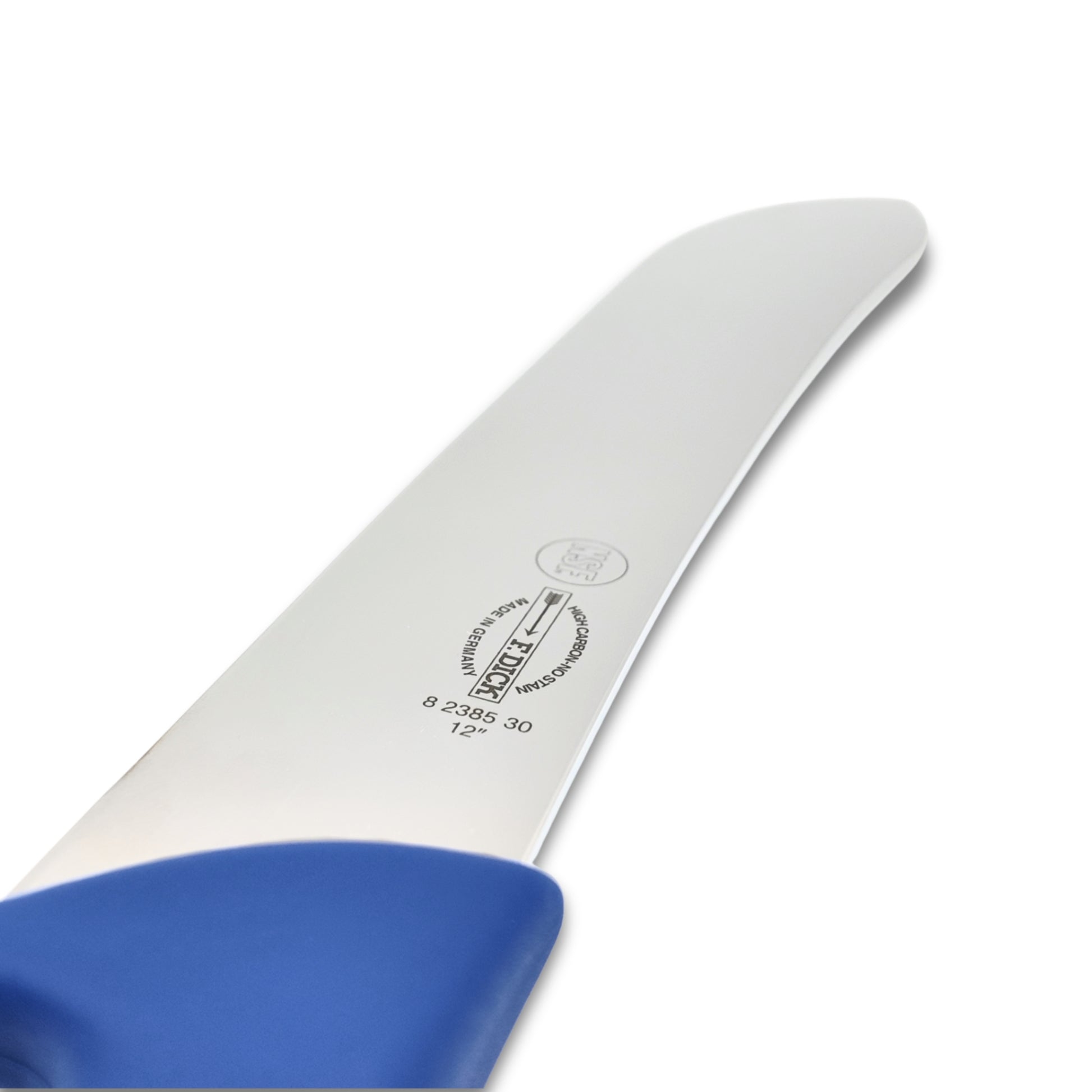 F Dick 12 inch steak knife view 3 - butchers slicing blade detail