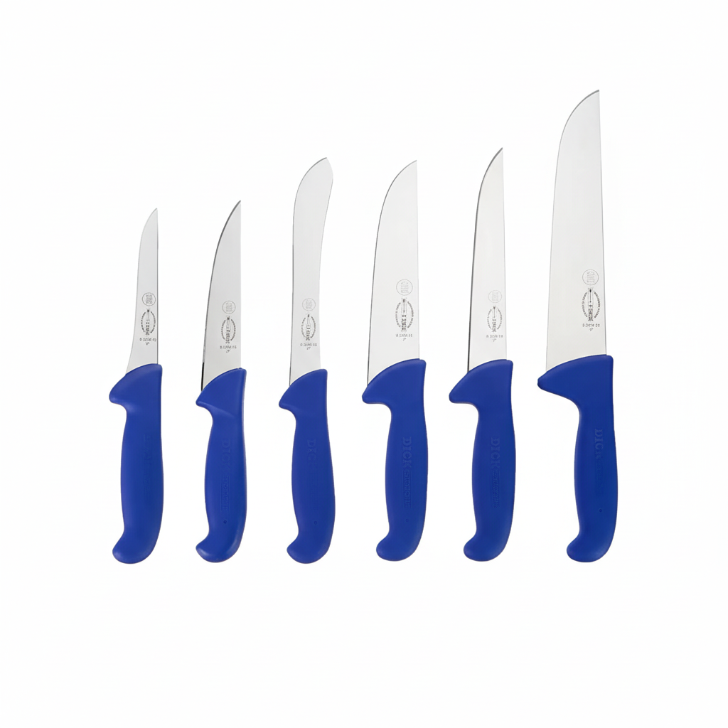 F Dick Ergogrip 6 Knife Set Complete View - Commercial Kitchen Knife Collection