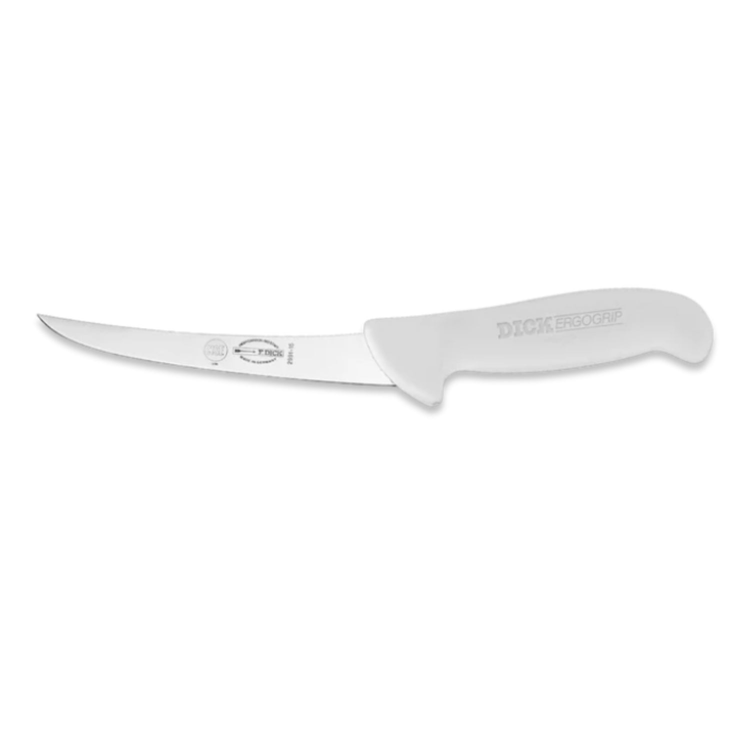 F Dick 6 Inch Stiff Curved Boning Knife Product Shot - Commercial Butcher Knife