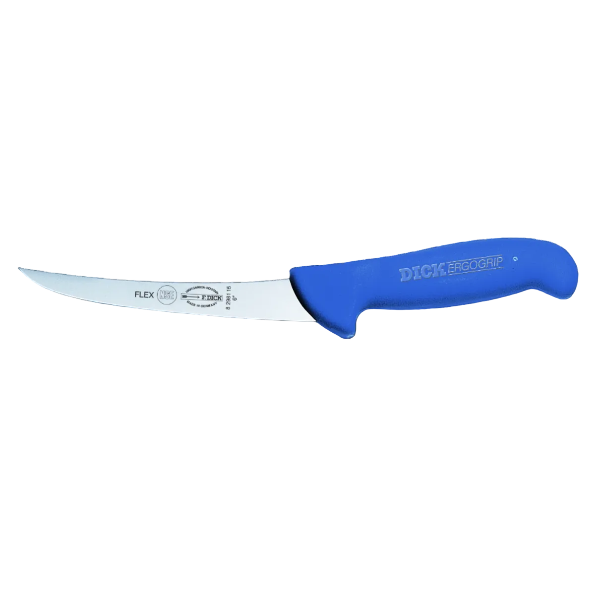 F Dick 5 inch curved boning knife view 3 - butchers blade detail