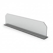 Plexi transparent divider 600x200mm - clear butchers display tray separator
