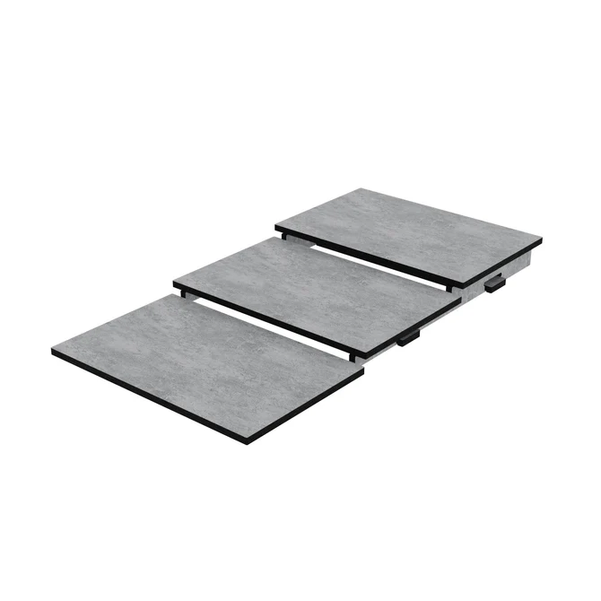 Bellato Grey Effect Three Tier HPL Riser 325x795mm - Butcher Shop Display Counter Riser