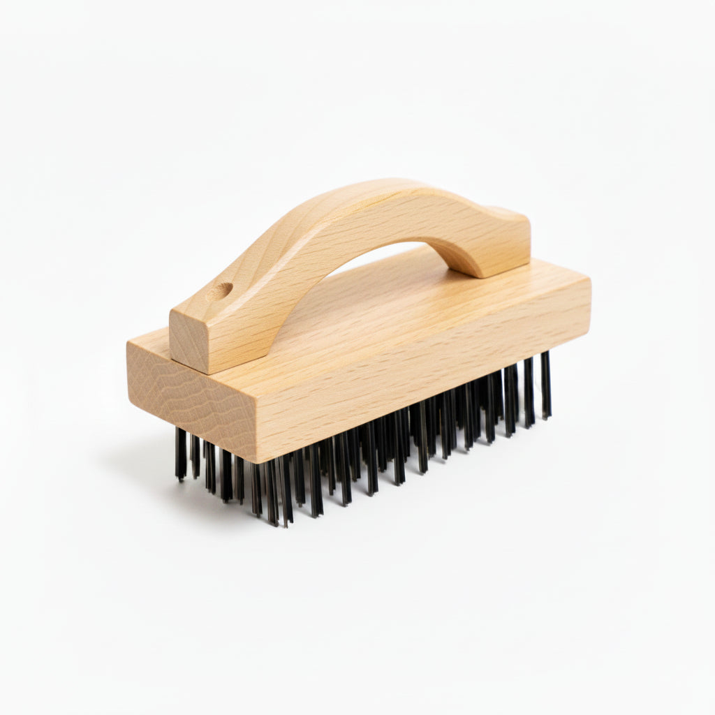 Jumbo Wood Butcher Block Brush Scraper - Heavy Duty Wooden Block Cleaning Brush