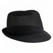 Black nylon trilby hat - butchers shop food safe headwear