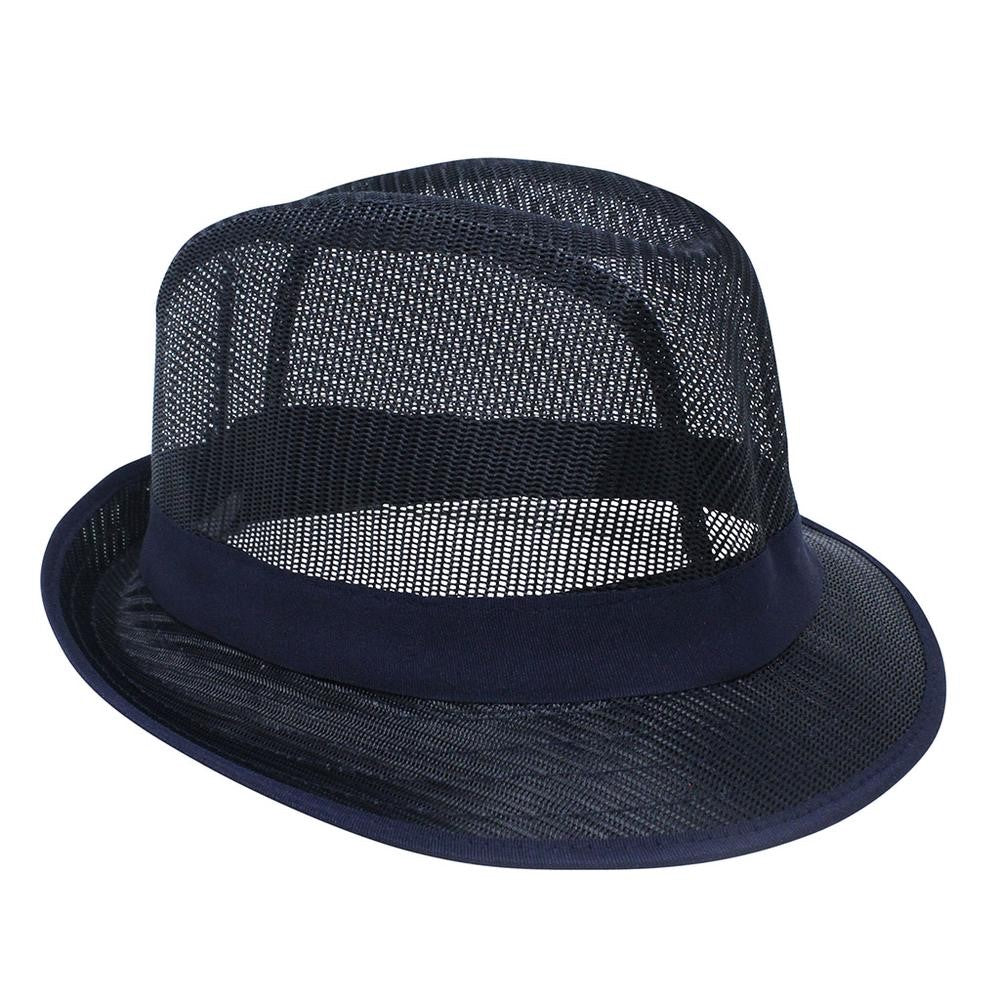 Blue nylon trilby hat - butchers shop food safe headwear
