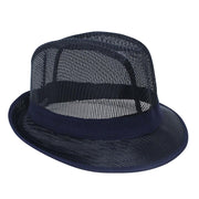 Blue nylon trilby hat - butchers shop food safe headwear