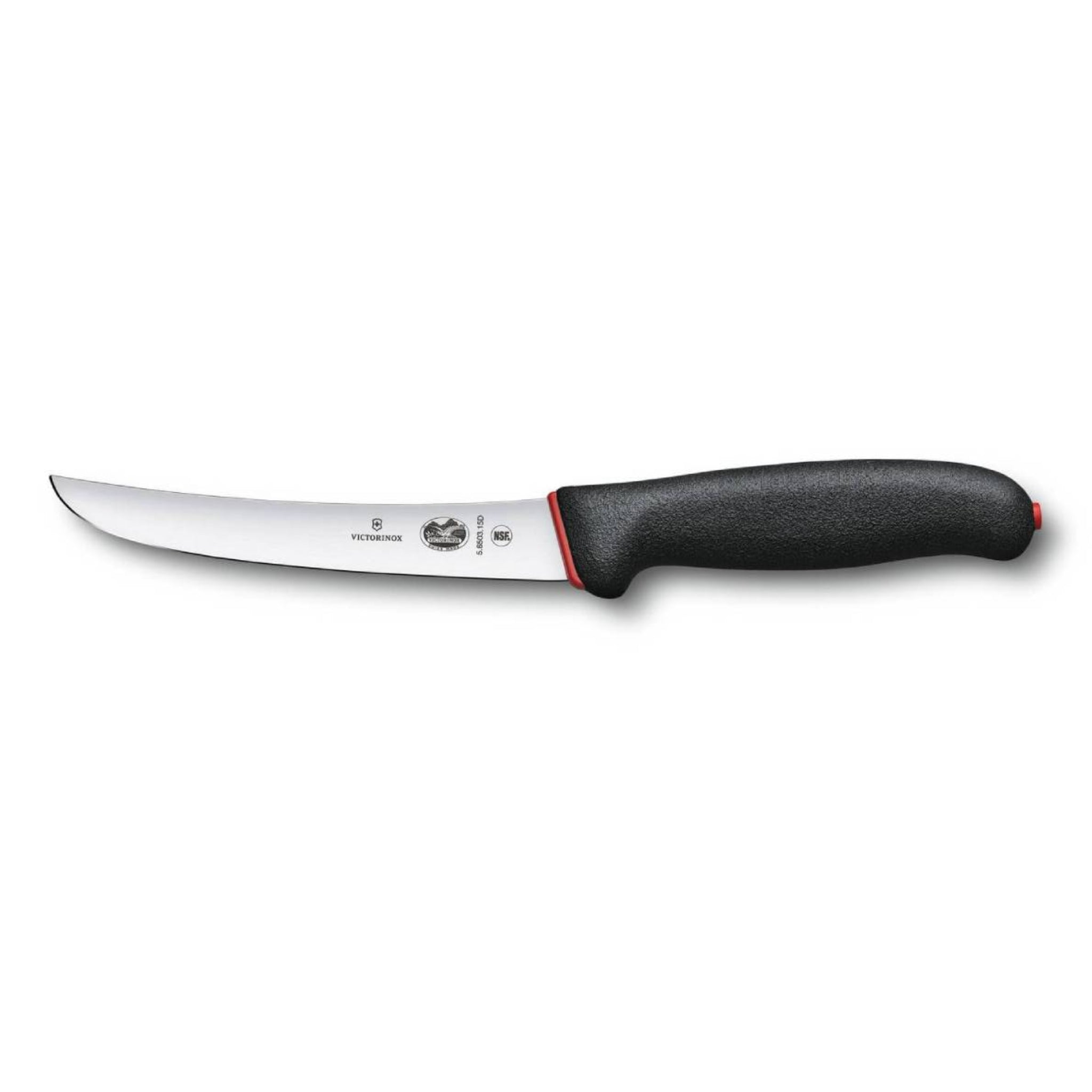 Victorinox 5 inch dual grip narrow curved flexible boning knife for butchers
