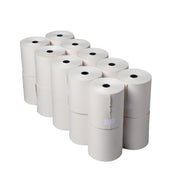 Fiesta non-thermal 2-ply white and yellow till roll 76x70mm pack of 20 for butchers