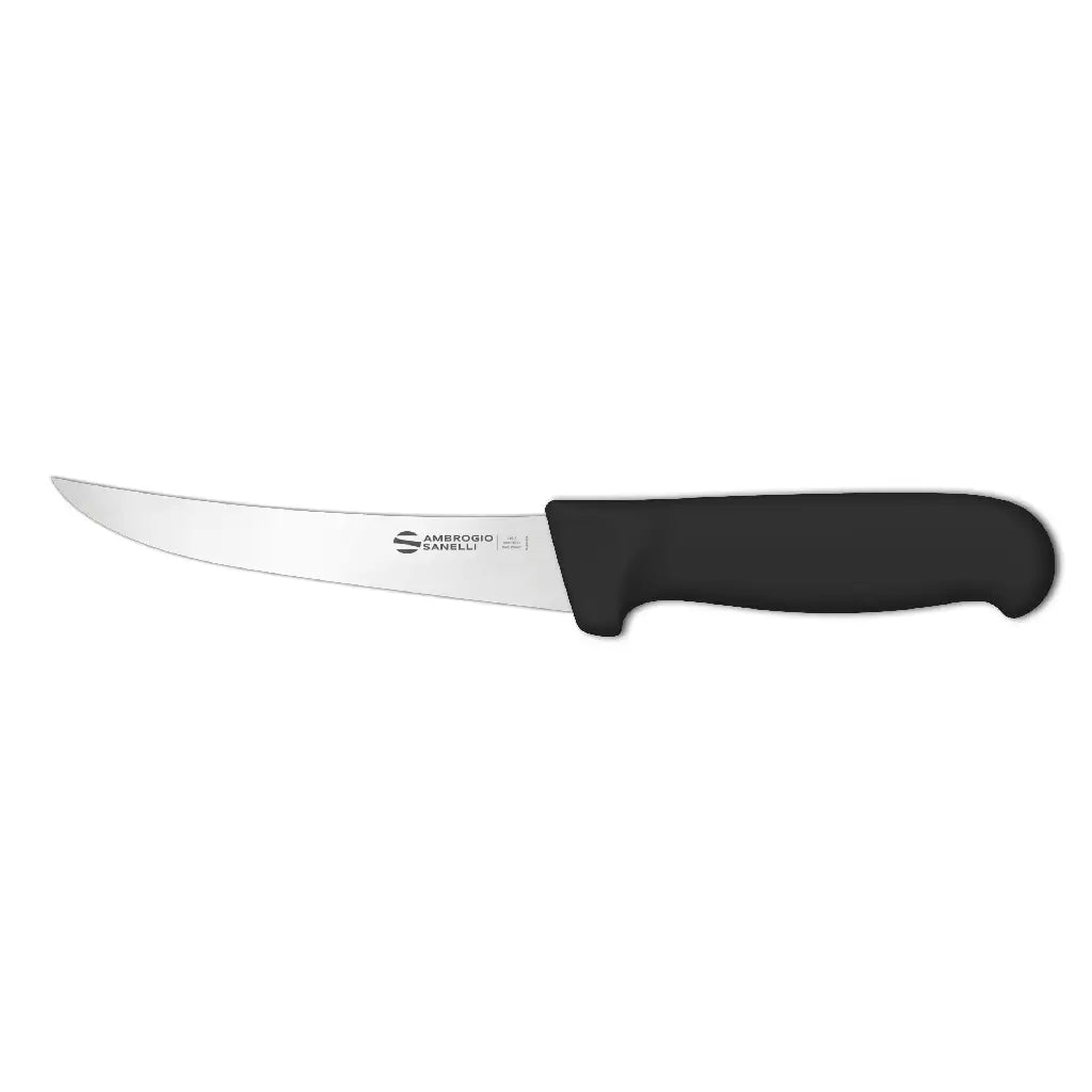Ambrogio Sanelli Boning Knife Curved Rigid 13cm Black