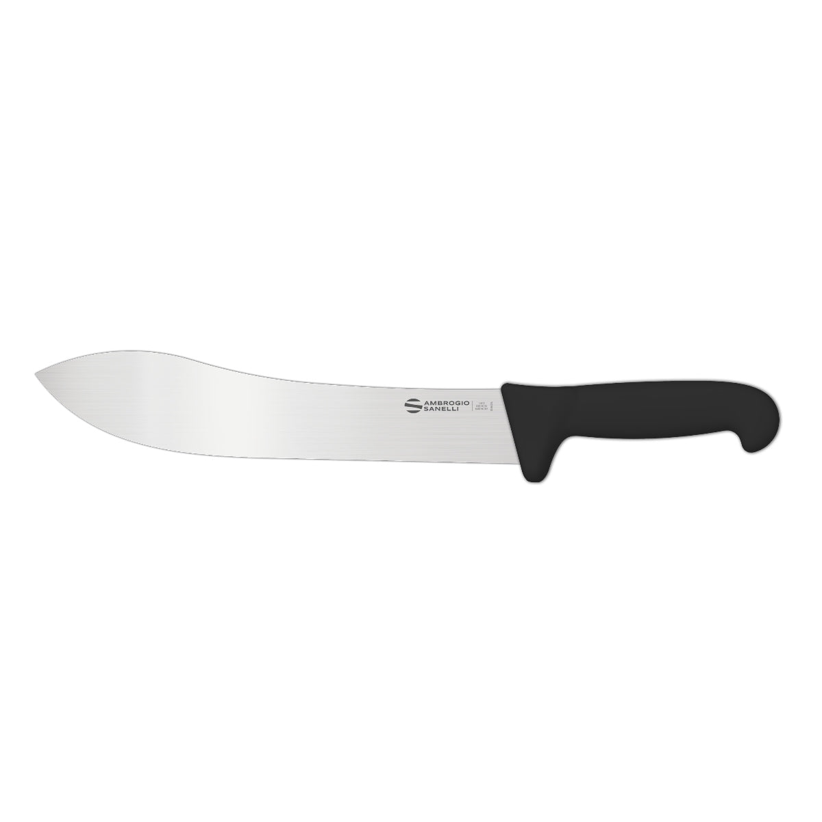 Ambrogio Sanelli Butcher Knife 26cm Black Handle - Professional Commercial Butcher Knife