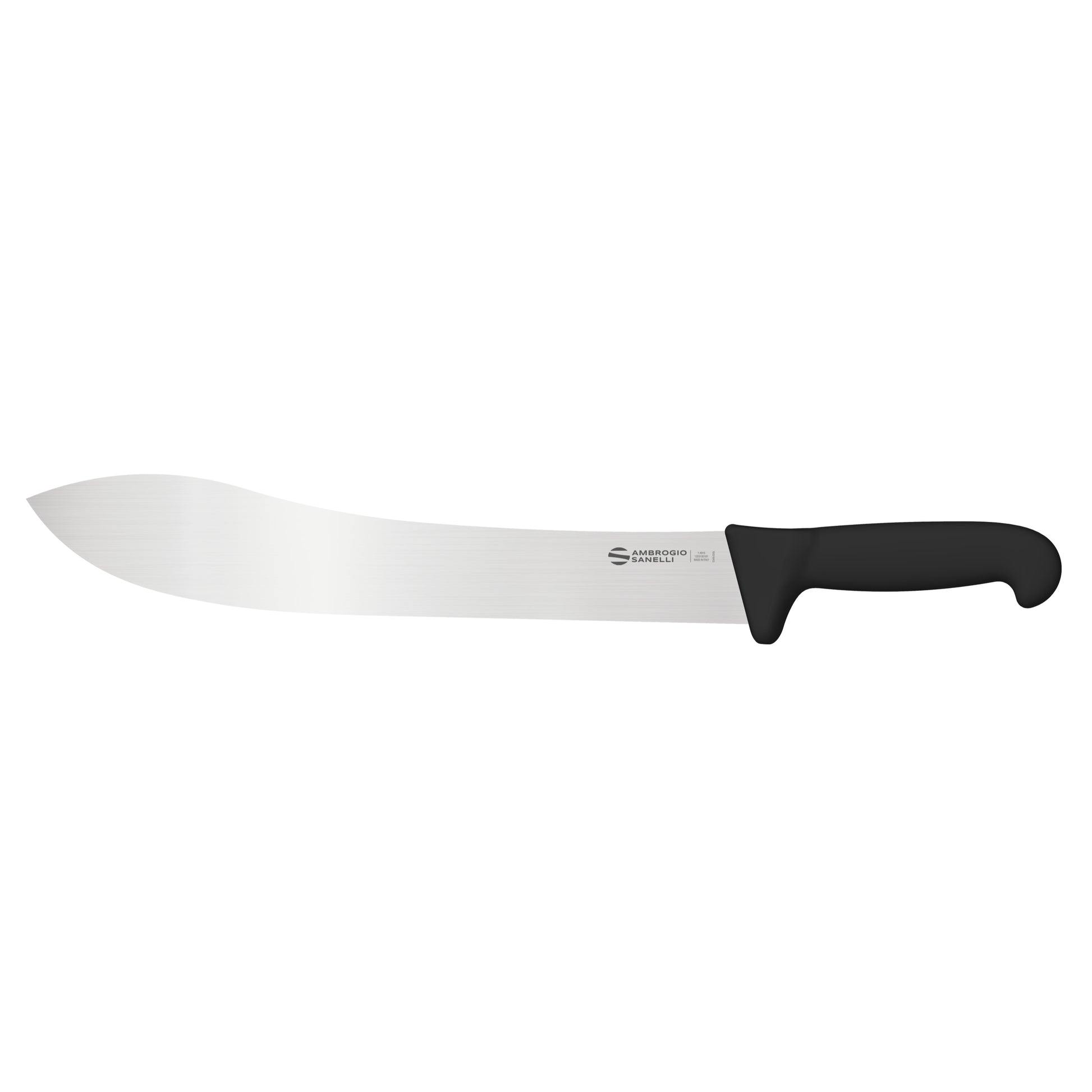 Ambrogio Sanelli Butcher Knife 31cm Black Handle - Professional Heavy Duty Commercial Butcher Knife