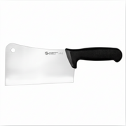 Ambrogio Sanelli Kitchen Cleaver 18cm Black Handle - Professional Butcher Heavy Duty Cleaver