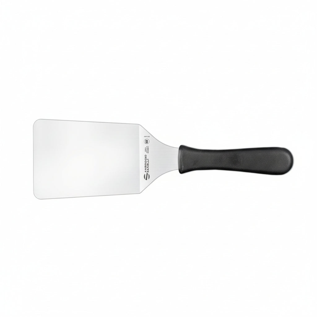 Ambrogio Sanelli Angular Stiff Spatula 20x9cm Black - Professional Chef Kitchen Spatula