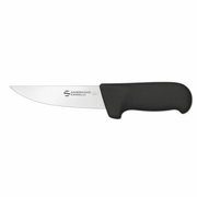 Ambrogio Sanelli Narrow Boning Knife 12cm Black Handle - Professional Compact Butcher Boning Knife
