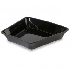 Black corner tray 265x265x50mm 22.5 degree - butchers display counter tray