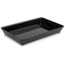 Wide black tray 420x280x50mm - large butchers display counter tray