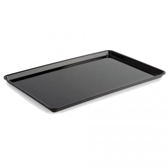 Black GN 1/1 tray 530x325x20mm - shallow butchers display tray