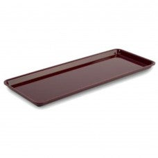 Burgundy GN 2/5 display tray 530x200x20mm view 1 - butchers counter tray