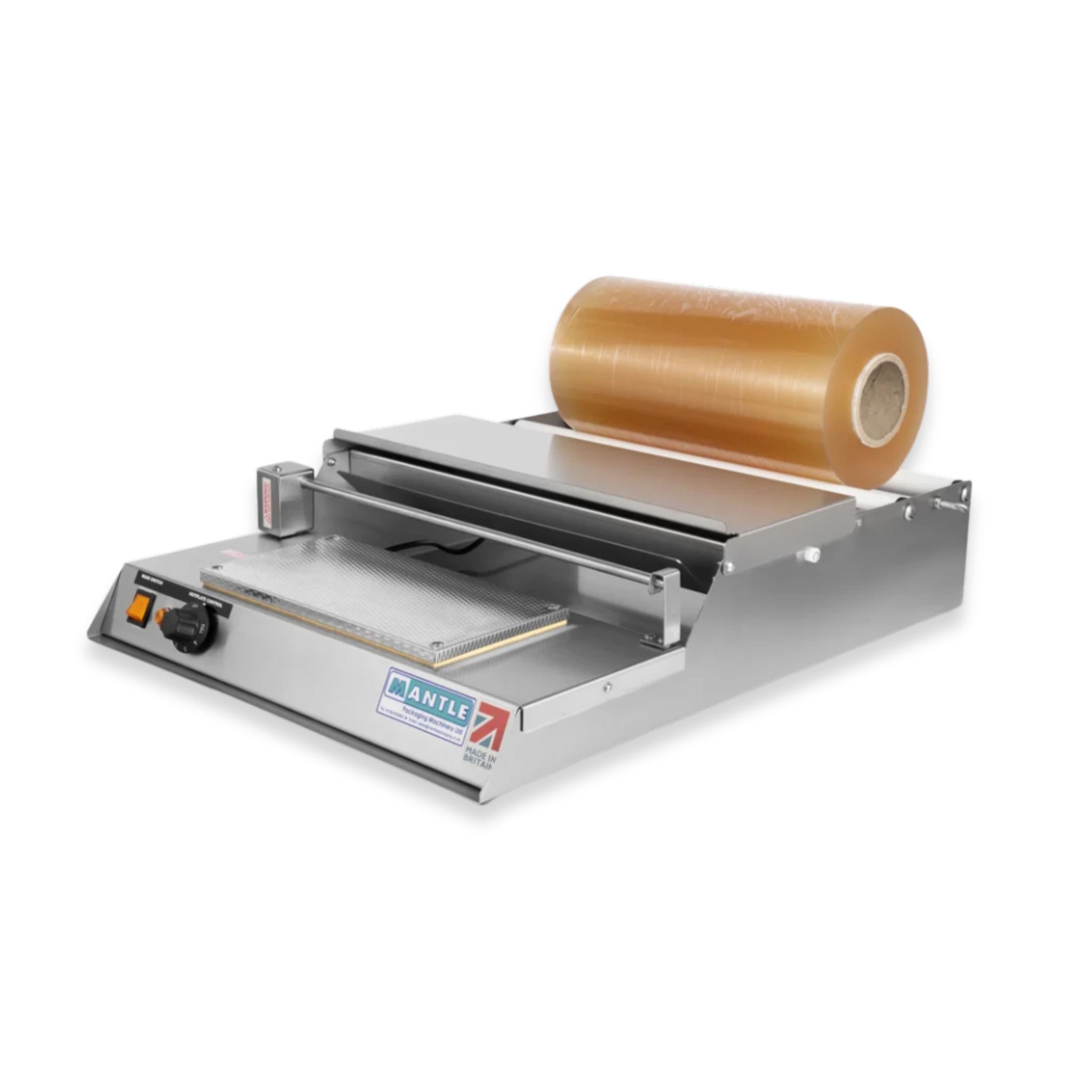 Mantle TW45 Tray Wrapper Close-Up - Commercial Food Tray Stretch Wrapping Machine