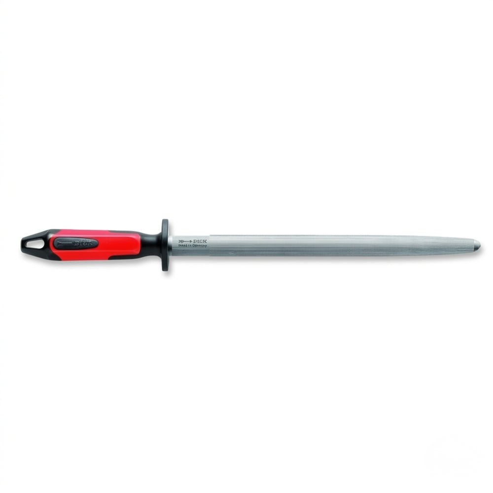 F Dick Regular Cut Oval Steel Red - Professional Butcher Knife Sharpening Honing Rod
