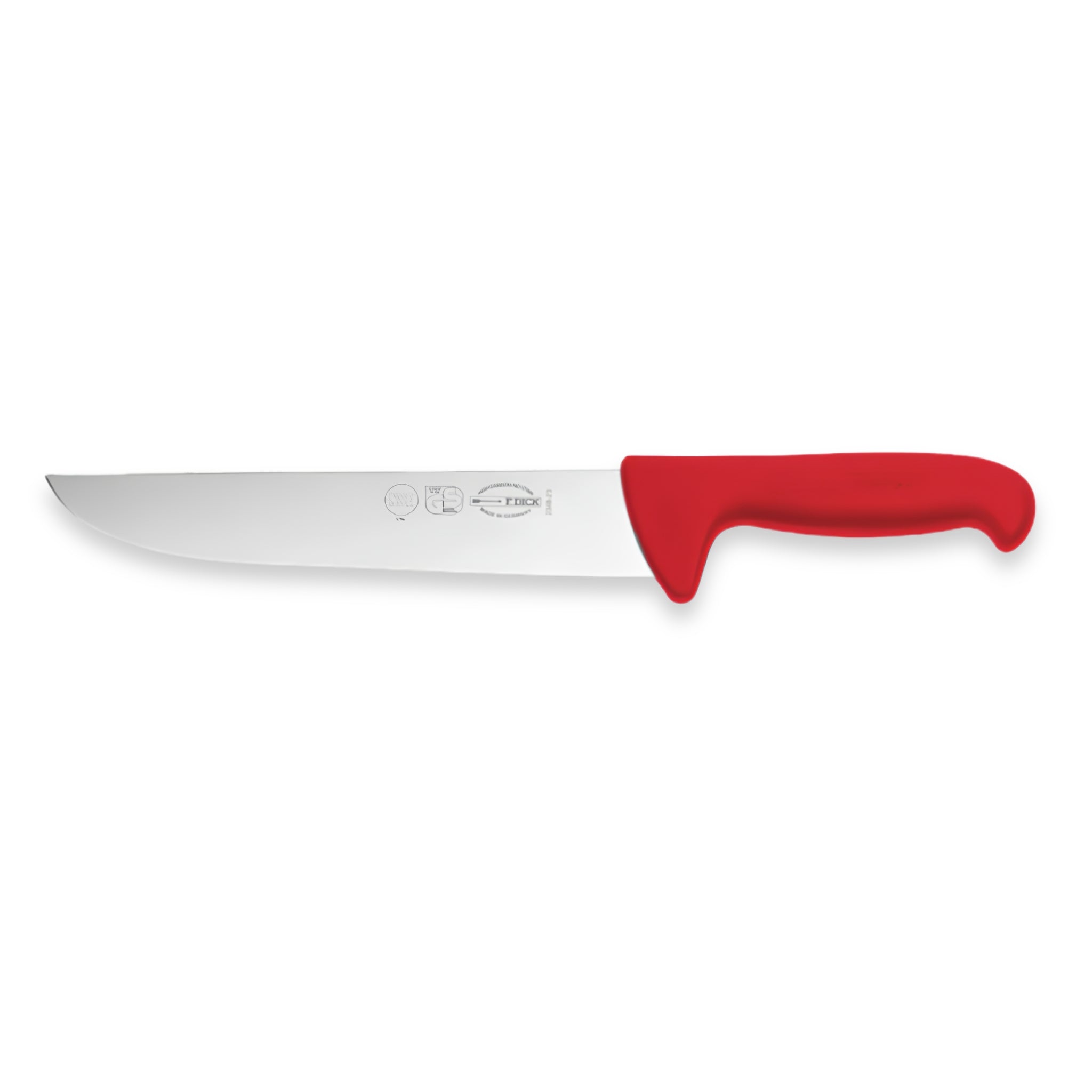 F Dick 26cm Red Handle Butchers Knife - Professional Butcher Meat Cutting Knife