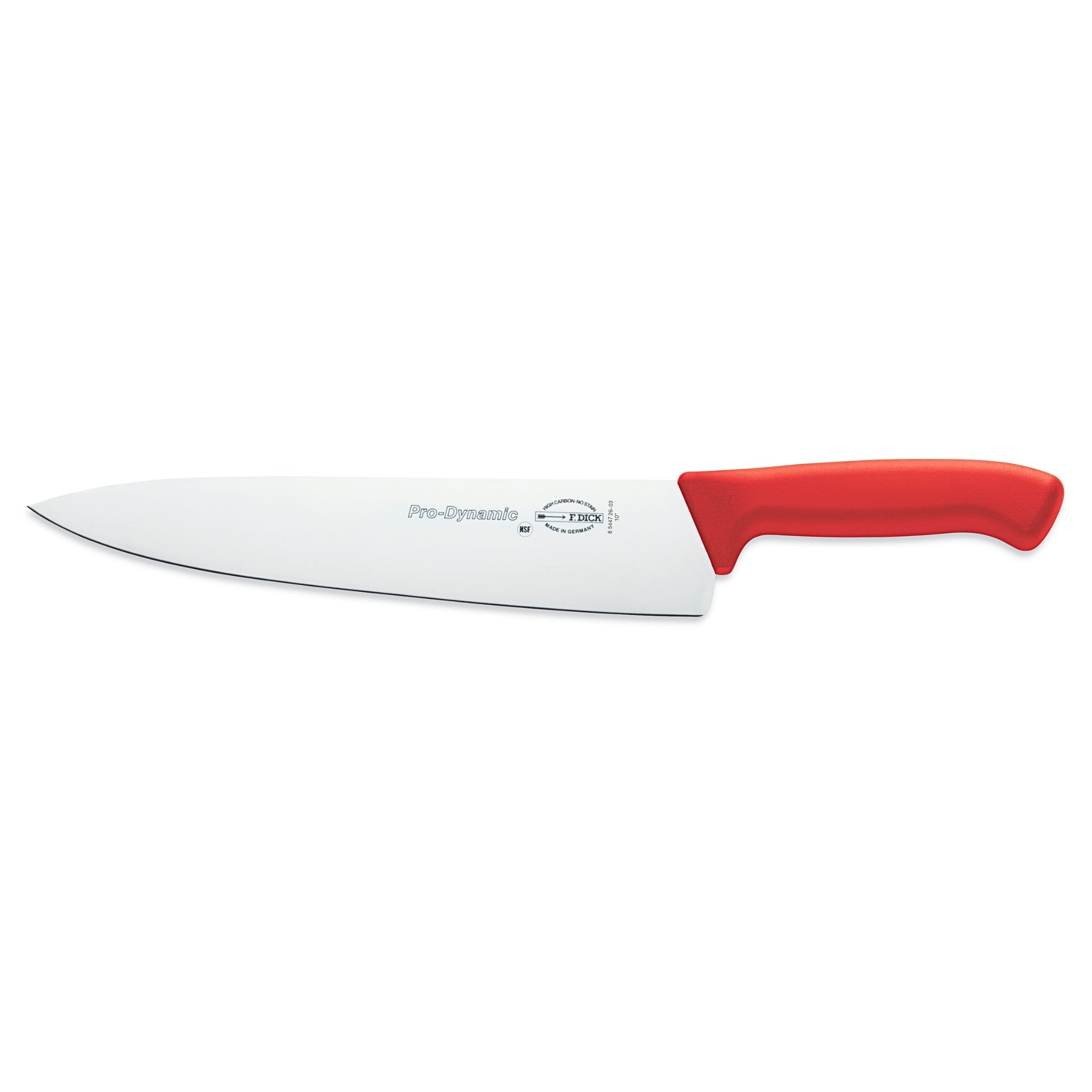 F Dick 26cm chefs knife red handle - butchers professional kitchen knife