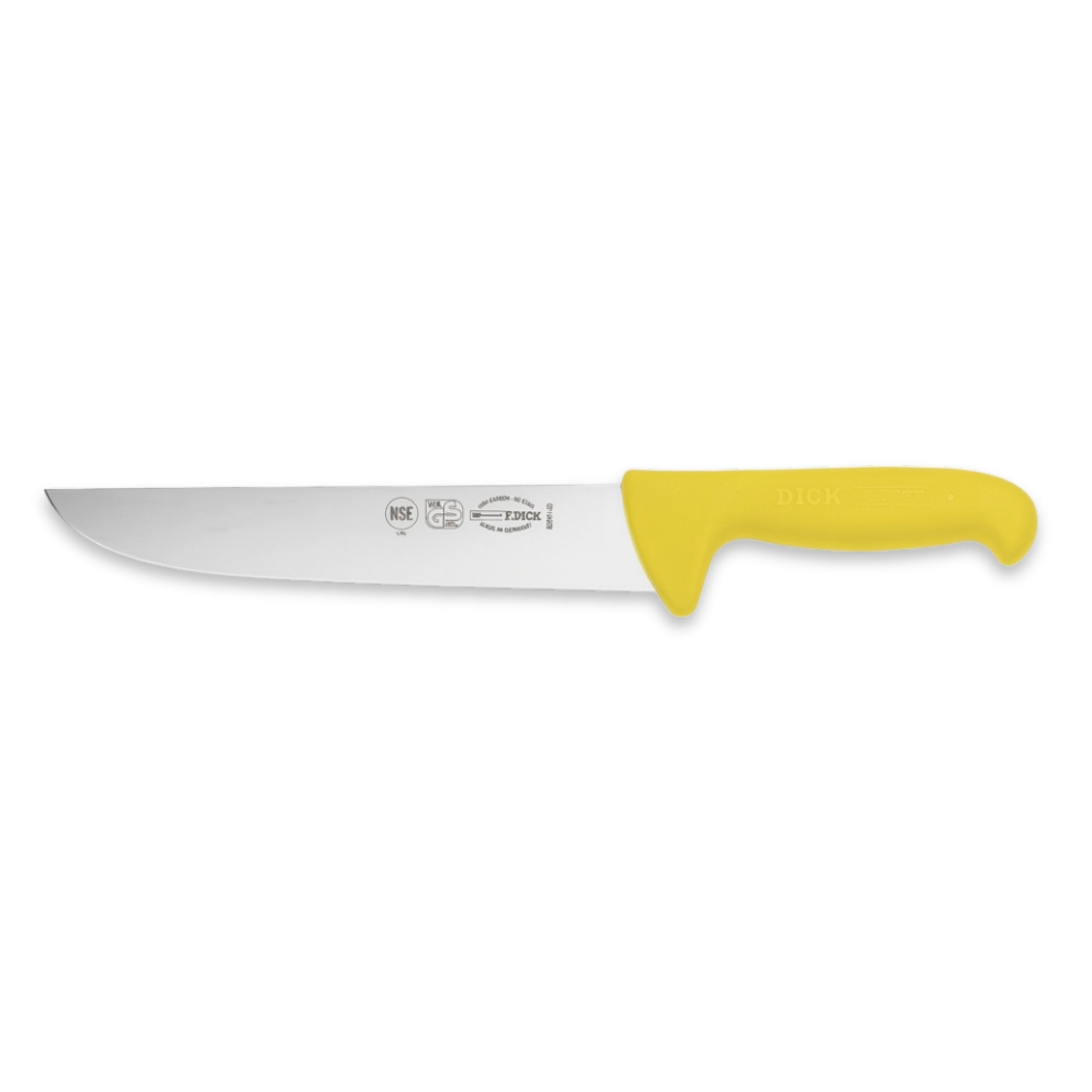 F Dick 26cm butcher knife yellow handle - colour coded butchers knife