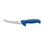 F Dick 15cm curved boning knife blue handle - colour coded butchers knife